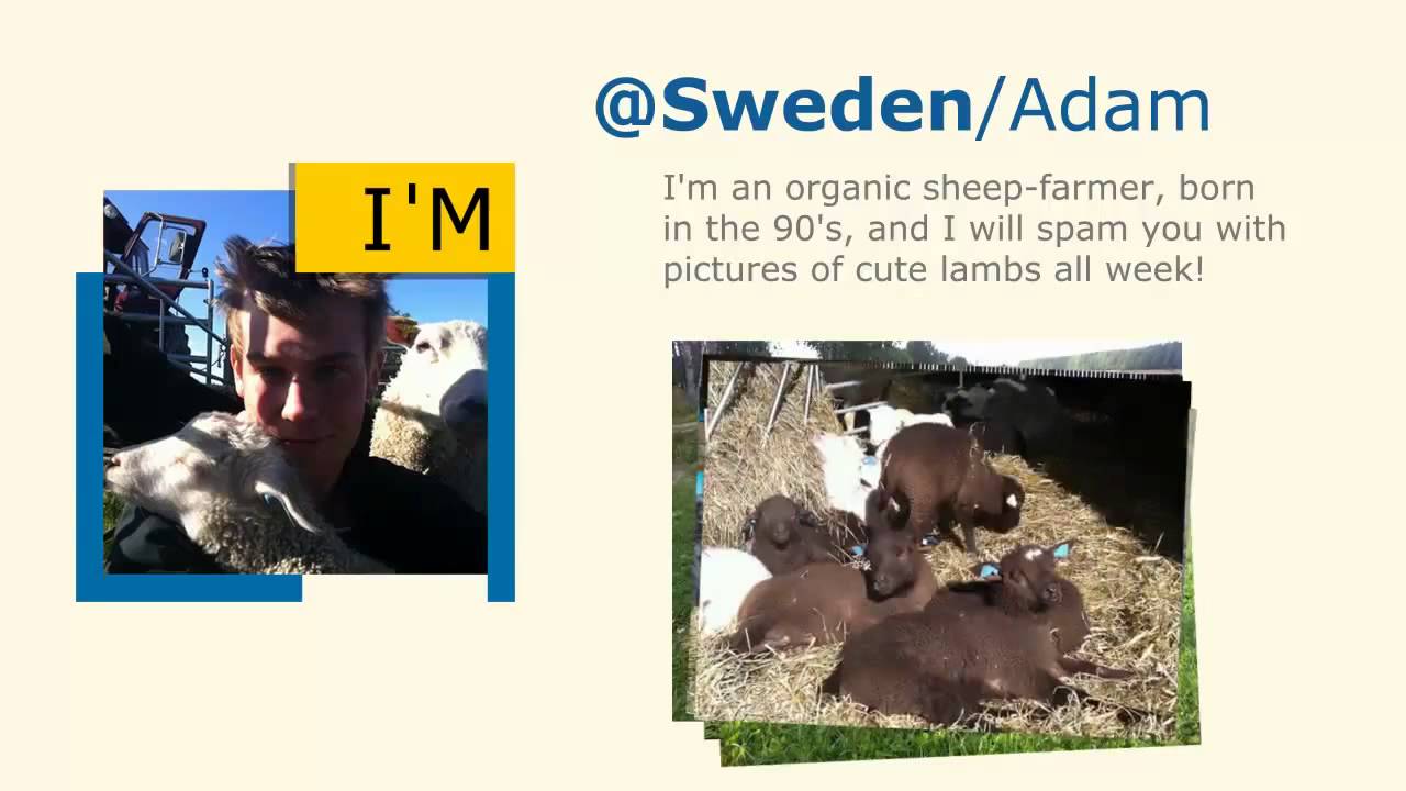 国家の Twitter を、市民に預ける / スウェーデン政府「CURATORS OF SWEDEN」 メインシーン
