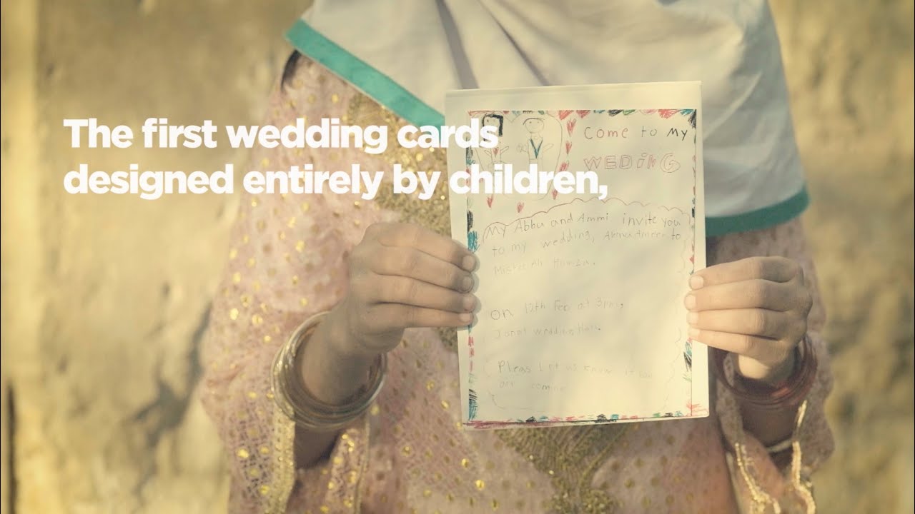 1,500ドルで法律を変えた、子どもたちが描いた結婚式の招待状 / UN WOMEN「Child Wedding Cards」 メインシーン