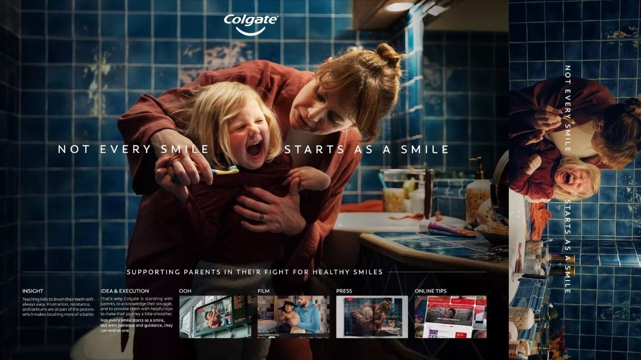 泣き顔を、堂々と広告にした / Colgate「Not Every Smile Starts as a Smile」 メインシーン