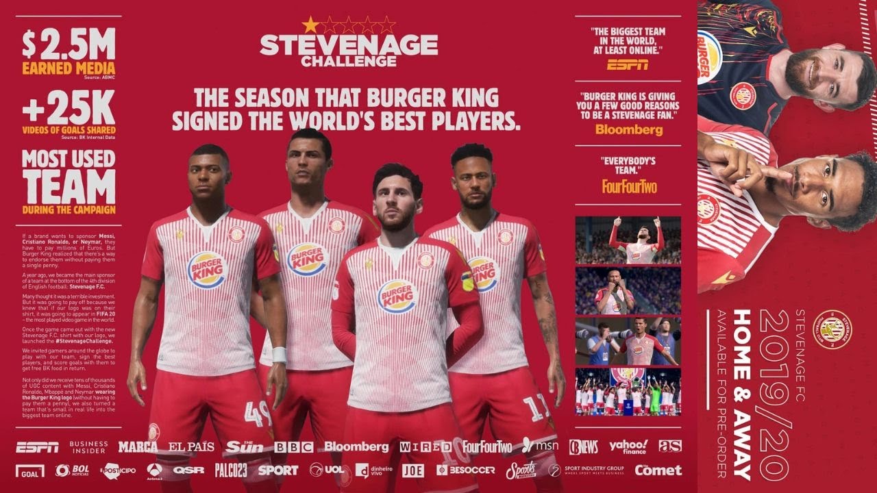 5万ポンドが12.5億インプレッションになった話 / BURGER KING「STEVENAGE CHALLENGE」 メインシーン