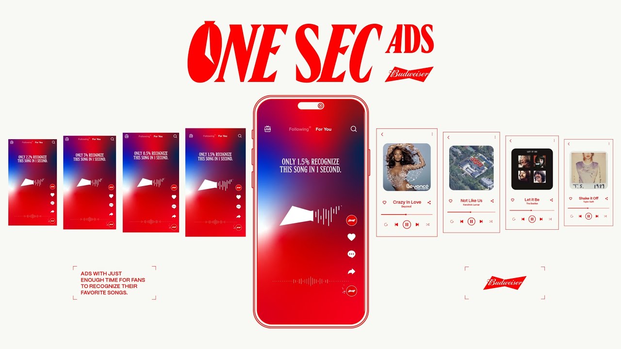 たった1秒で、音楽ファンの心を掴み取る / BUDWEISER「ONE SECOND ADS」 メインシーン