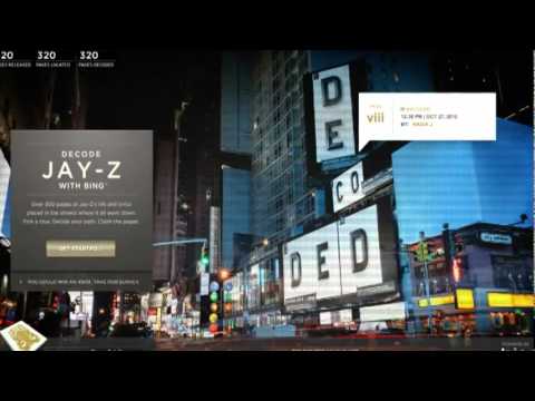 本のページを世界中にバラまいたら、検索エンジンが生き返った / Bing「DECODE JAY-Z」 メインシーン