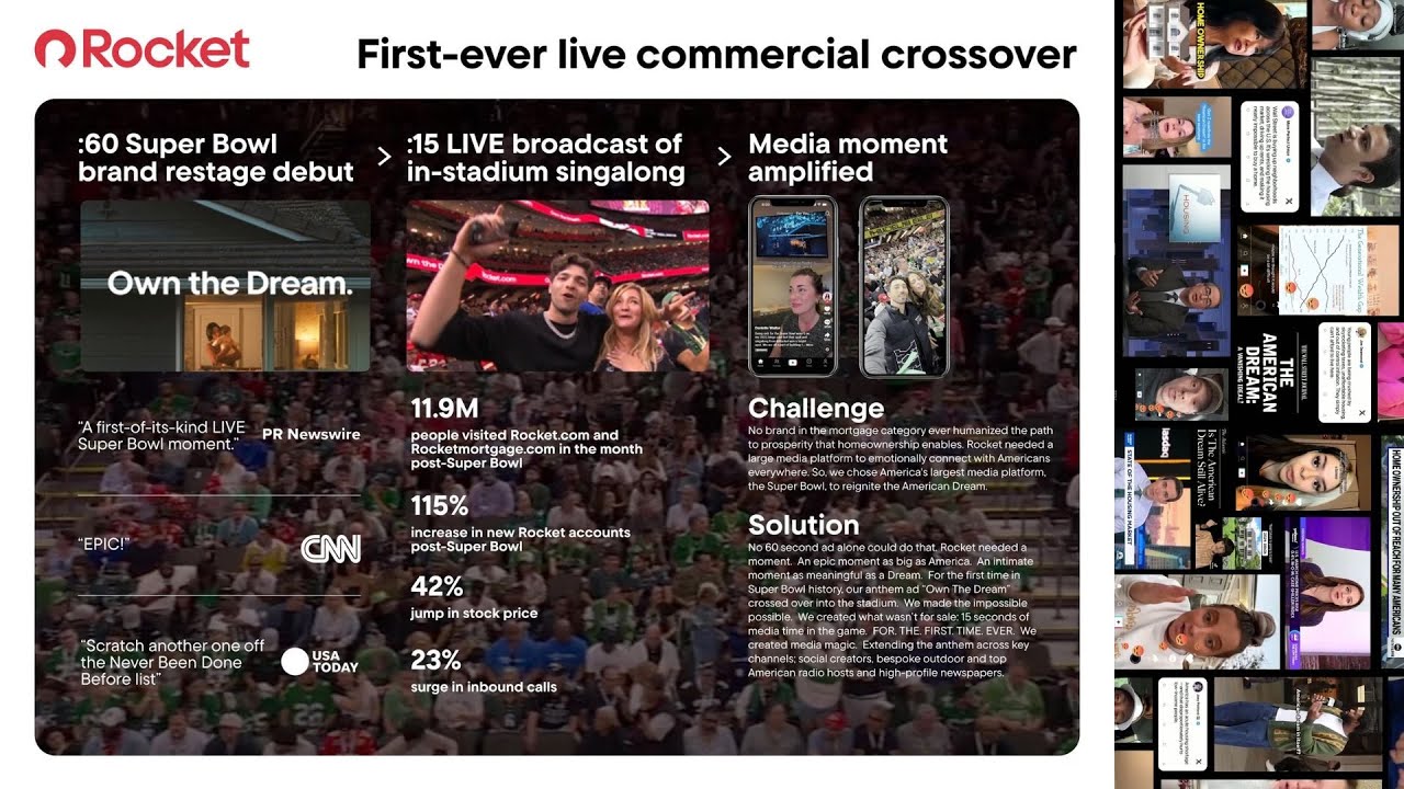 The 15 Seconds They Said Were Impossible Generated 7.7 Billion Impressions / ROCKET "FIRST EVER LIVE COMMERCIAL CROSSOVER"