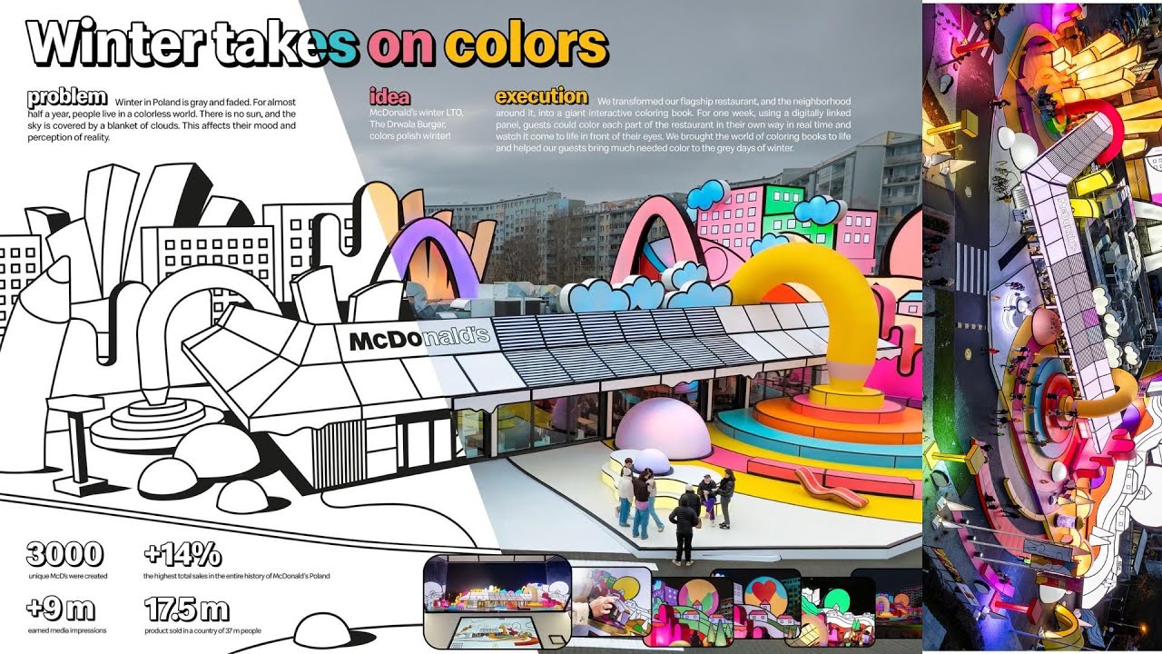 灰色の冬を、みんなで塗り替える / McDonald's Poland「WINTER TAKES ON COLORS」 メインシーン